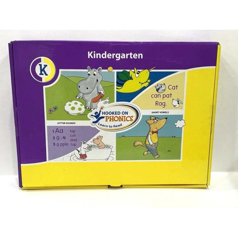 Hooked on Phonics Learn to Read Kindergarten Complete Set w/ CDs Books Cards Box